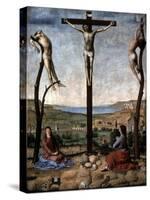 Crucifixion (Christ Between the Two Thieves)-Antonello da Messina-Stretched Canvas