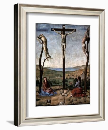 Crucifixion (Christ Between the Two Thieves)-Antonello da Messina-Framed Art Print