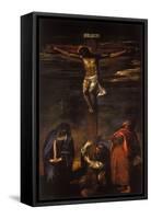 Crucifixion (Christ on the Cross with the Virgin, St John and St Dominic)-Hans Maler-Framed Stretched Canvas