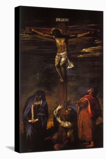 Crucifixion (Christ on the Cross with the Virgin, St John and St Dominic)-Hans Maler-Stretched Canvas