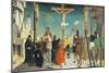 Crucifixion, Detail from San Martino Altarpiece-null-Mounted Premium Giclee Print