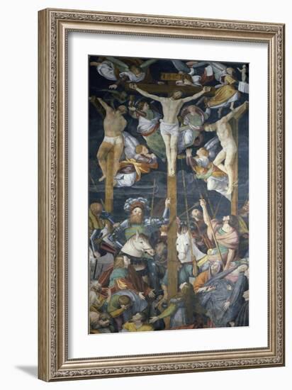 Crucifixion, Fresco-Gaudenzio Ferrari-Framed Giclee Print