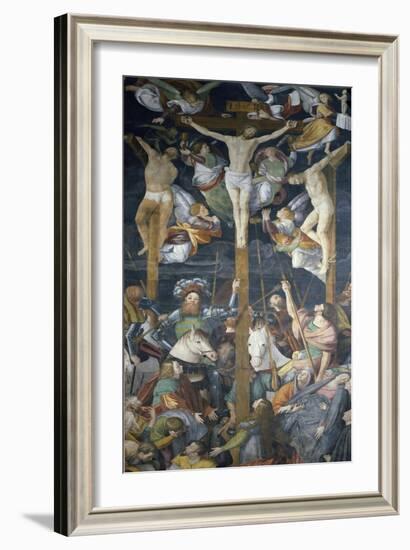 Crucifixion, Fresco-Gaudenzio Ferrari-Framed Giclee Print