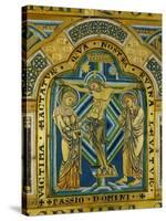 Crucifixion, from the Verdun Altar, 12th CE, Enamel-Nicholas of Verdun-Stretched Canvas