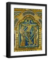 Crucifixion, from the Verdun Altar, 12th CE, Enamel-Nicholas of Verdun-Framed Giclee Print