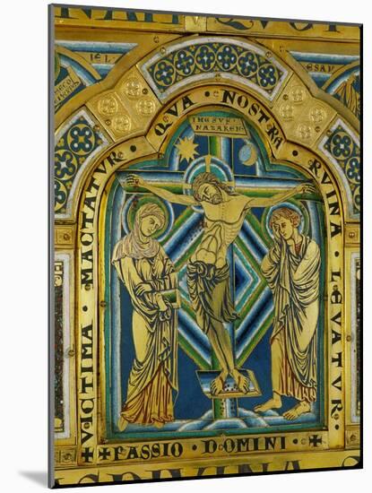 Crucifixion, from the Verdun Altar, 12th CE, Enamel-Nicholas of Verdun-Mounted Giclee Print