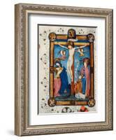 Crucifixion, Illustration from the Missal of Master Pancratino, C. 1430 (Vellum)-Italian-Framed Giclee Print