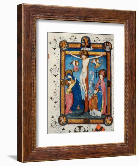 Crucifixion, Illustration from the Missal of Master Pancratino, C. 1430 (Vellum)-Italian-Framed Giclee Print