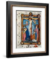 Crucifixion, Illustration from the Missal of Master Pancratino, C. 1430 (Vellum)-Italian-Framed Giclee Print