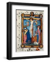 Crucifixion, Illustration from the Missal of Master Pancratino, C. 1430 (Vellum)-Italian-Framed Giclee Print
