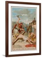 Crucifixion: Jesus Is Nailed to the Cross. the Eleventh Station of the Cross-null-Framed Giclee Print