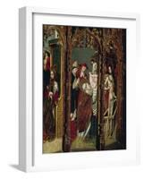 Crucifixion, Madonna Enthroned and Saints, Detail from Right Chapel Altarpiece-null-Framed Giclee Print