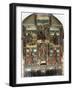 Crucifixion, Madonna Enthroned and Saints, Right Chapel Altarpiece by Master of Castelsardo-null-Framed Giclee Print