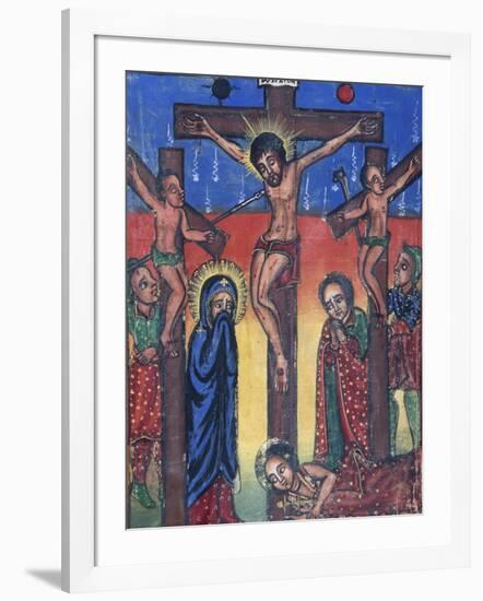 Crucifixion, Manuscript in Museum of Church of St Mary of Zion-null-Framed Giclee Print