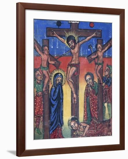 Crucifixion, Manuscript in Museum of Church of St Mary of Zion-null-Framed Giclee Print