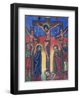 Crucifixion, Manuscript in Museum of Church of St Mary of Zion-null-Framed Premium Giclee Print