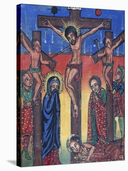 Crucifixion, Manuscript in Museum of Church of St Mary of Zion-null-Stretched Canvas
