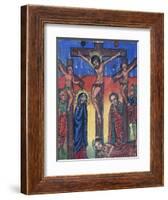 Crucifixion, Manuscript in Museum of Church of St Mary of Zion-null-Framed Giclee Print