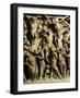 Crucifixion of Jesus, Scene from the Life of Christ, Panel on the Pulpit in the Cathedral of Pisa-Giovanni Pisano-Framed Giclee Print