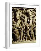 Crucifixion of Jesus, Scene from the Life of Christ, Panel on the Pulpit in the Cathedral of Pisa-Giovanni Pisano-Framed Giclee Print