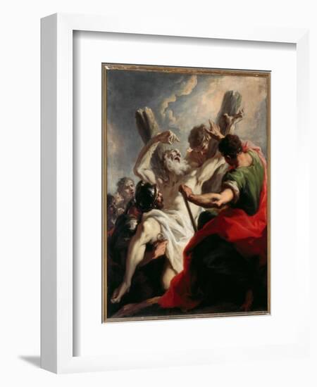 Crucifixion of St Andrew-Giovanni Antonio Pellegrini-Framed Giclee Print