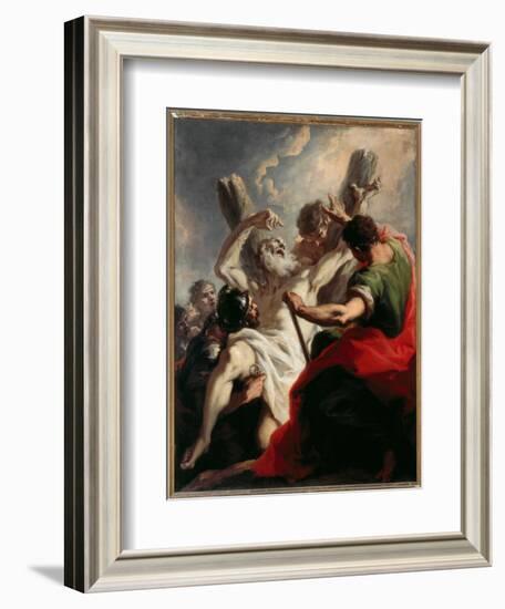 Crucifixion of St Andrew-Giovanni Antonio Pellegrini-Framed Giclee Print