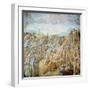 Crucifixion of St. Peter, 1546-50 (Fresco)-Michelangelo Buonarroti-Framed Premium Giclee Print