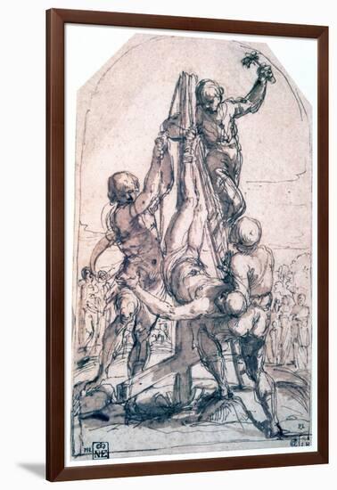 Crucifixion of St Peter, C1600-1642-Guido Reni-Framed Giclee Print