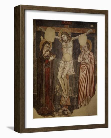 Crucifixion, Old Church of Santa Chiara, Nola, Campania, Italy, 13th Century-null-Framed Giclee Print