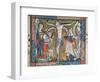 Crucifixion on a green cross, 14th century miniature-English-Framed Giclee Print