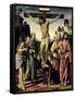 Crucifixion, Saints Jerome, Francis, Mary Magdalene, John the Baptist, Giovanni Colombini-Pietro Perugino-Framed Stretched Canvas