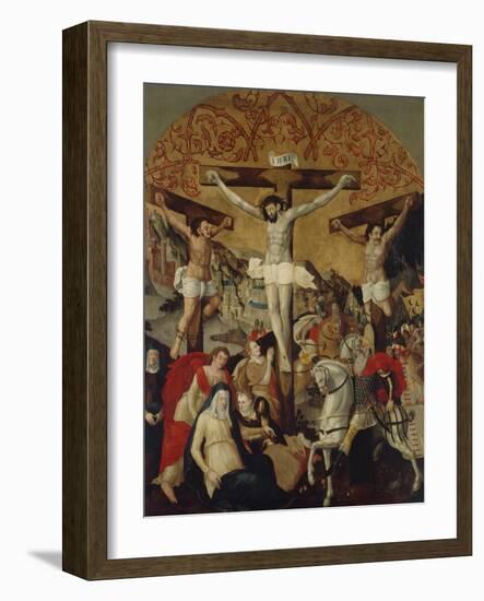 Crucifixion Scene, C.1530-60-Ruprecht Heller-Framed Giclee Print