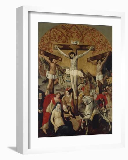 Crucifixion Scene, C.1530-60-Ruprecht Heller-Framed Giclee Print