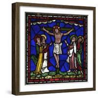 Crucifixion Stained Glass, Canterbury Cathedral, UNESCO World Heritage Site, Canterbury, England-Peter Barritt-Framed Photographic Print