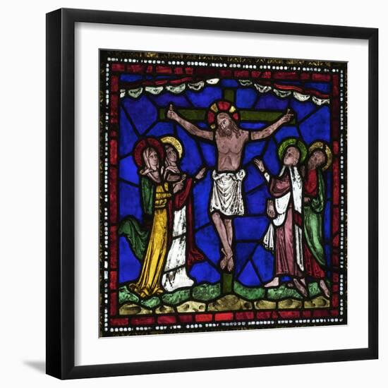 Crucifixion Stained Glass, Canterbury Cathedral, UNESCO World Heritage Site, Canterbury, England-Peter Barritt-Framed Photographic Print