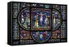 Crucifixion, Stained-Glass Window-null-Framed Stretched Canvas