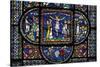 Crucifixion, Stained-Glass Window-null-Stretched Canvas