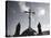 Crucifixion Statue, Charles Bridge, Prague, Czech Republic-Jon Arnold-Stretched Canvas