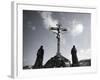 Crucifixion Statue, Charles Bridge, Prague, Czech Republic-Jon Arnold-Framed Photographic Print