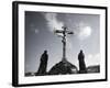 Crucifixion Statue, Charles Bridge, Prague, Czech Republic-Jon Arnold-Framed Photographic Print