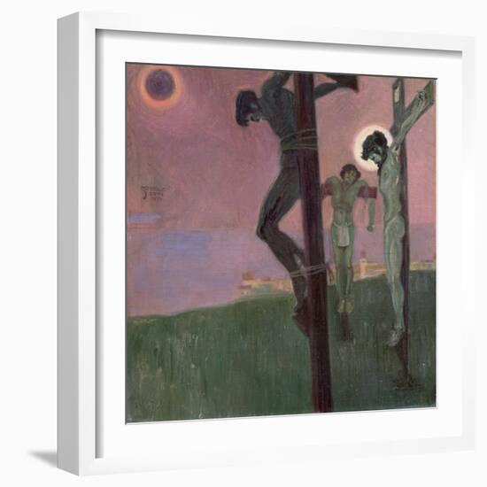 Crucifixion with Darkened Sun-Egon Schiele-Framed Premium Giclee Print