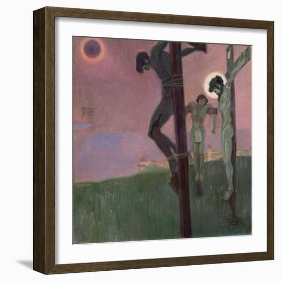 Crucifixion with Darkened Sun-Egon Schiele-Framed Giclee Print