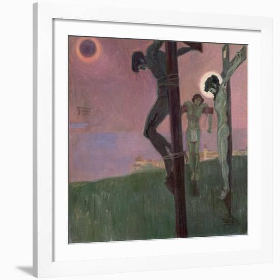 Crucifixion with Darkened Sun-Egon Schiele-Framed Giclee Print