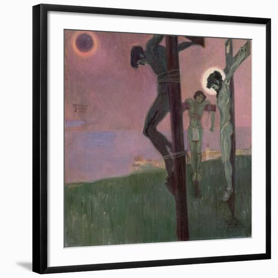 Crucifixion with Darkened Sun-Egon Schiele-Framed Giclee Print