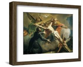 Crucifixion with God the Father and Saint Ignatius of Loyola-Francesco Fontebasso-Framed Giclee Print