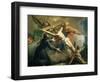 Crucifixion with God the Father and Saint Ignatius of Loyola-Francesco Fontebasso-Framed Giclee Print