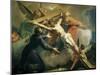 Crucifixion with God the Father and Saint Ignatius of Loyola-Francesco Fontebasso-Mounted Giclee Print