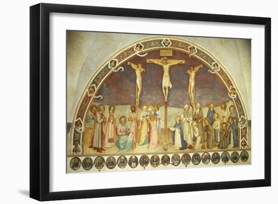 Crucifixion with Saints, by Giovanni Da Fiesole, known as Fra Angelico-null-Framed Giclee Print