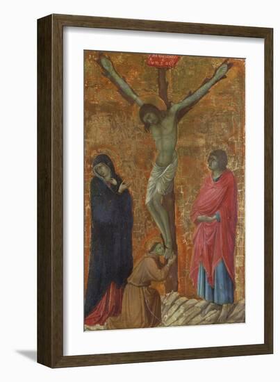 Crucifixion with St Francis-Ugolino Di Nerio-Framed Giclee Print