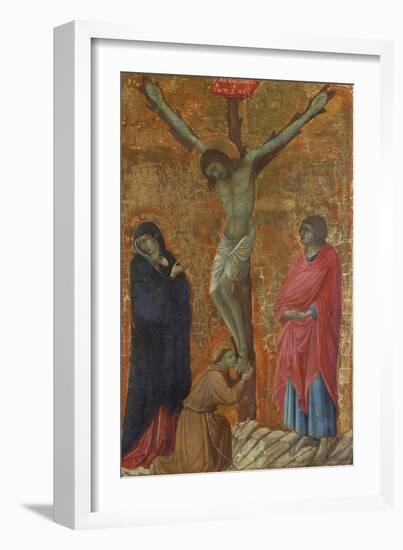 Crucifixion with St Francis-Ugolino Di Nerio-Framed Giclee Print